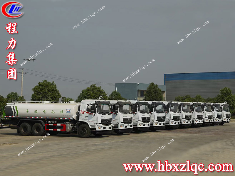 夏日炎炎，有你超甜——程力集團(tuán)批量東風(fēng)后雙橋D3L灑水車(chē)發(fā)車(chē)前往客戶所在地